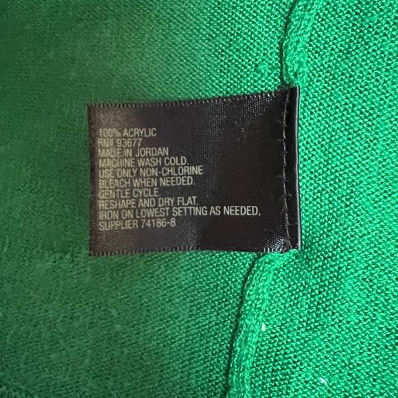 Cozy Cabincore Cardigan Emerald Green Knit Womens 1X Worthington Classic Sweater - Picture 6 of 6